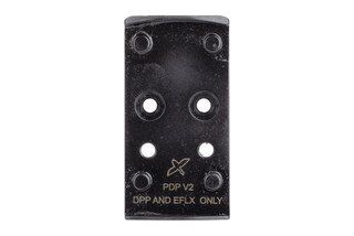 DPP Mounting Plate Fits Walther PDP V2 pistols and has a black nitride finish
